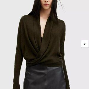 All Saints NWT Wasson Pirate Lightweight Cardigan Tarmac ( green) Size medium